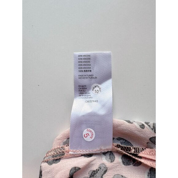 NWT MAEVE Rita Pink Black Leopard Printed Crepe Long Tunic Blouse Top, Size S - Picture 13 of 14